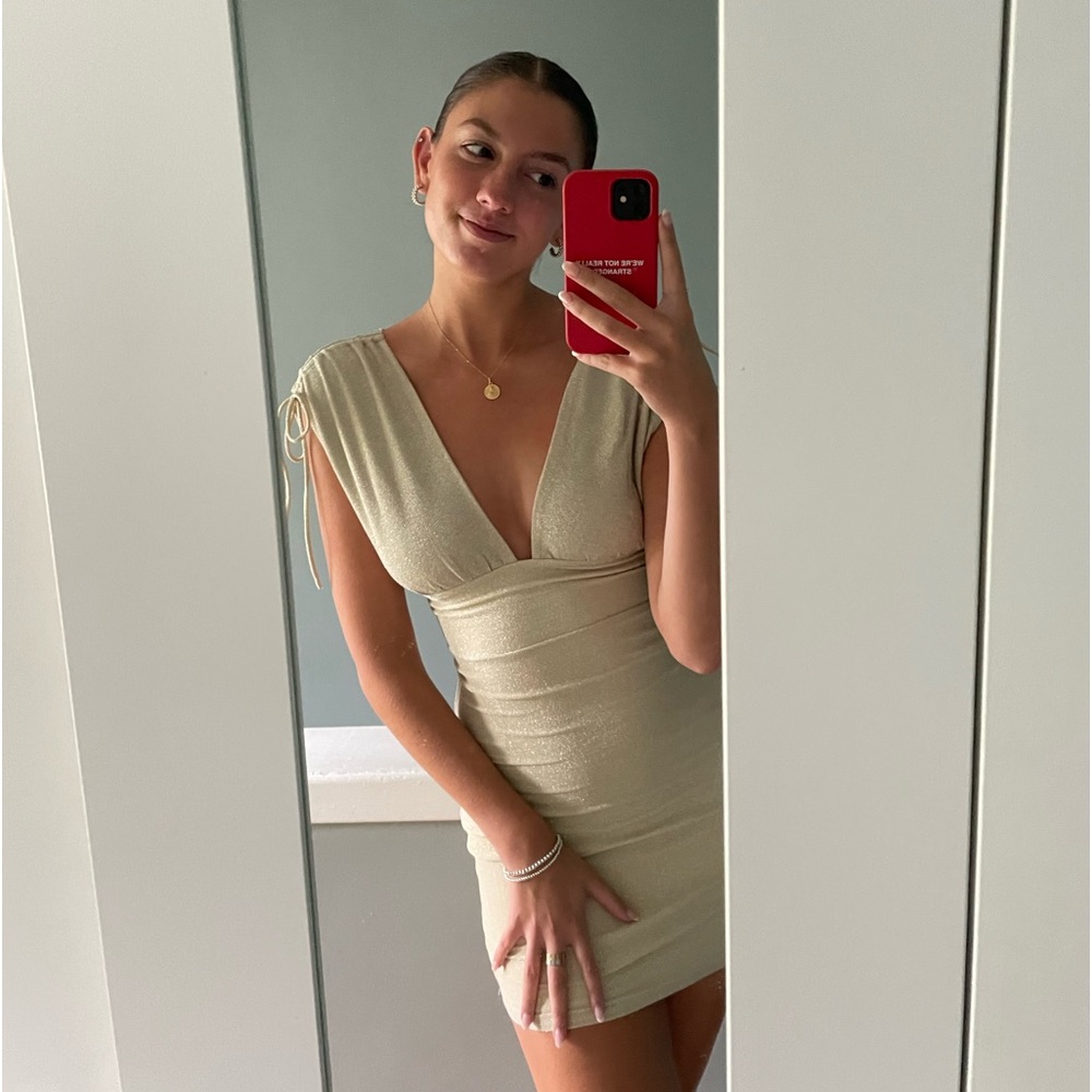 princess polly gold mini dress